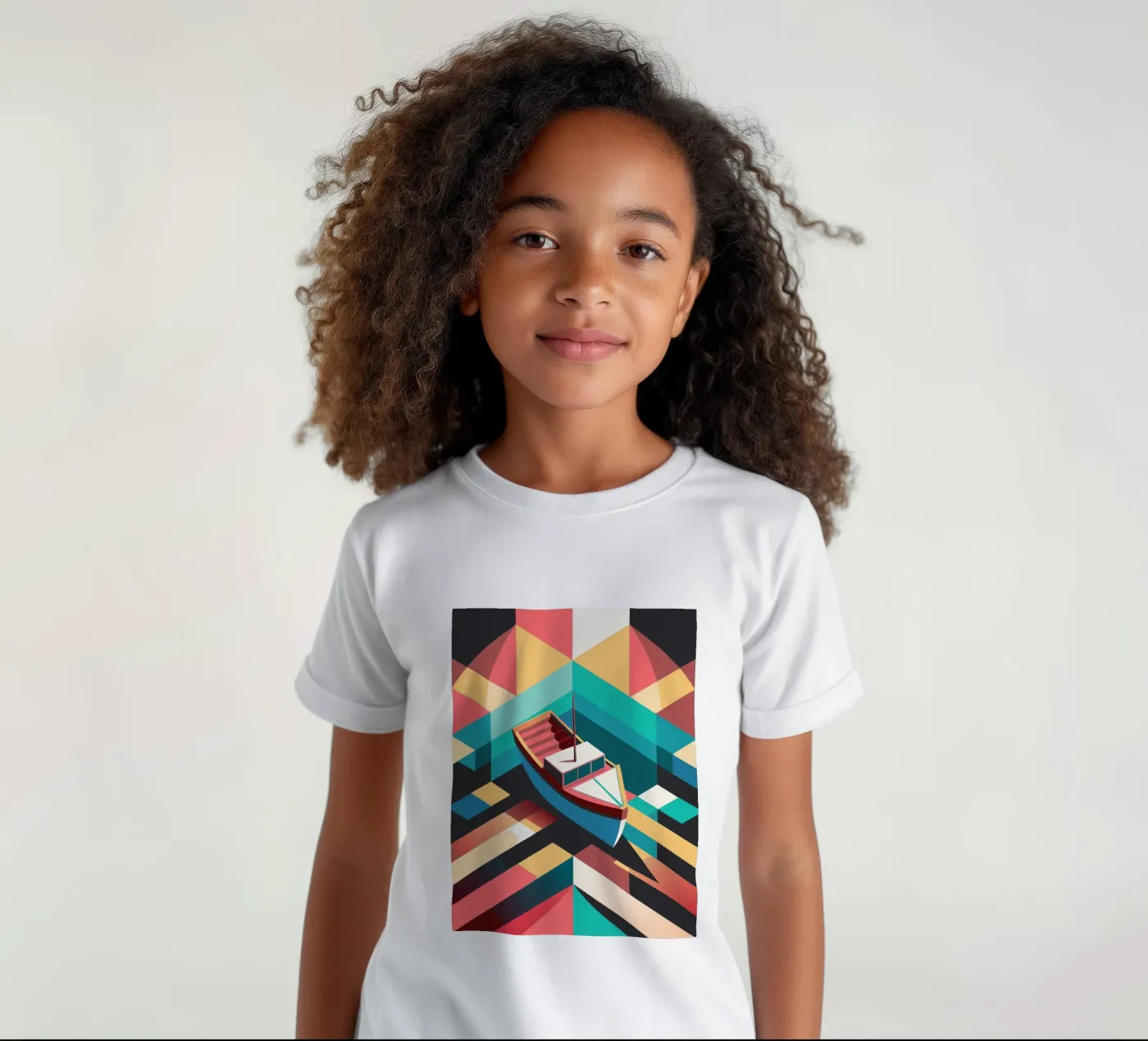 ship vector art t-shirt bambini da Elfath