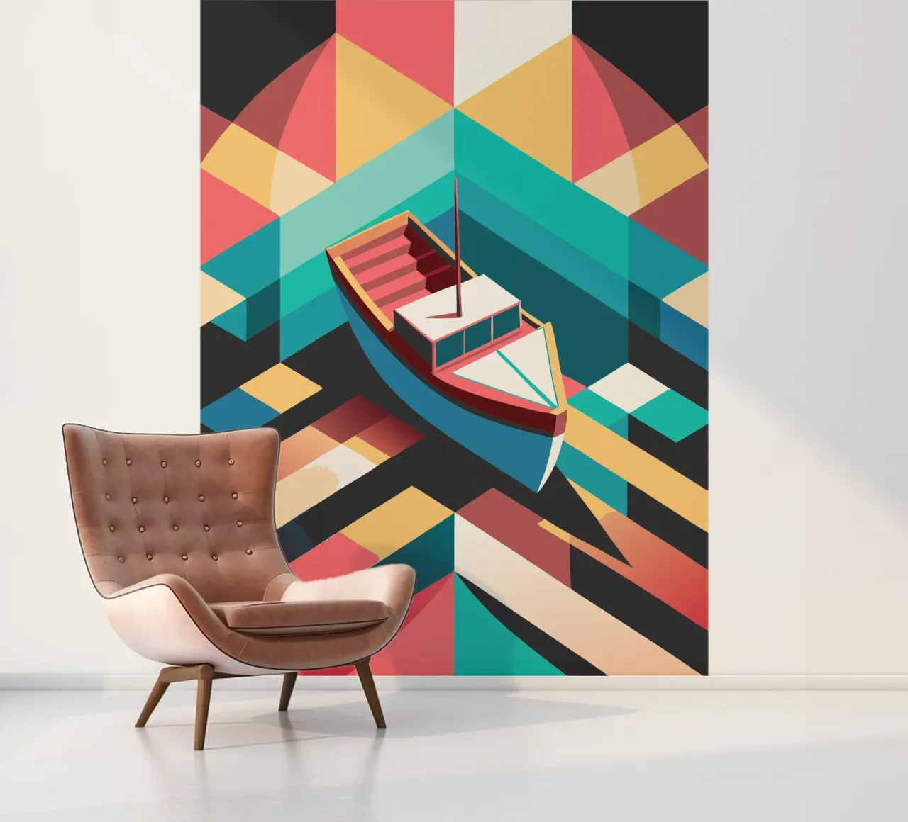 scheepsvector kunst fotobehang van Elfath