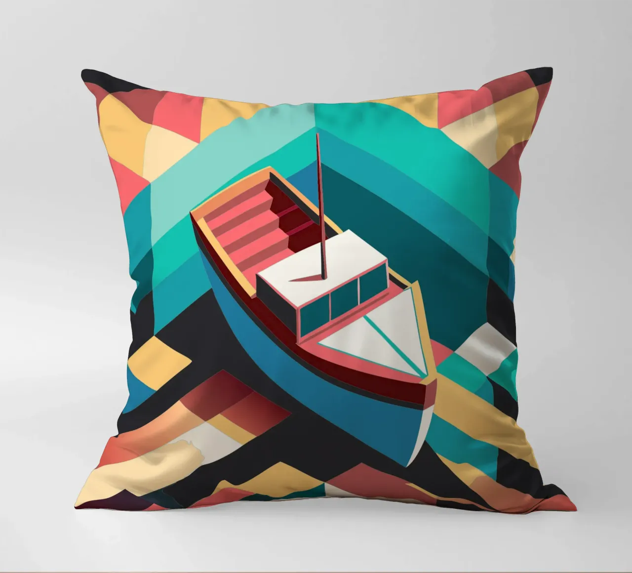 schiff vektor kunst Kissen von Elfath