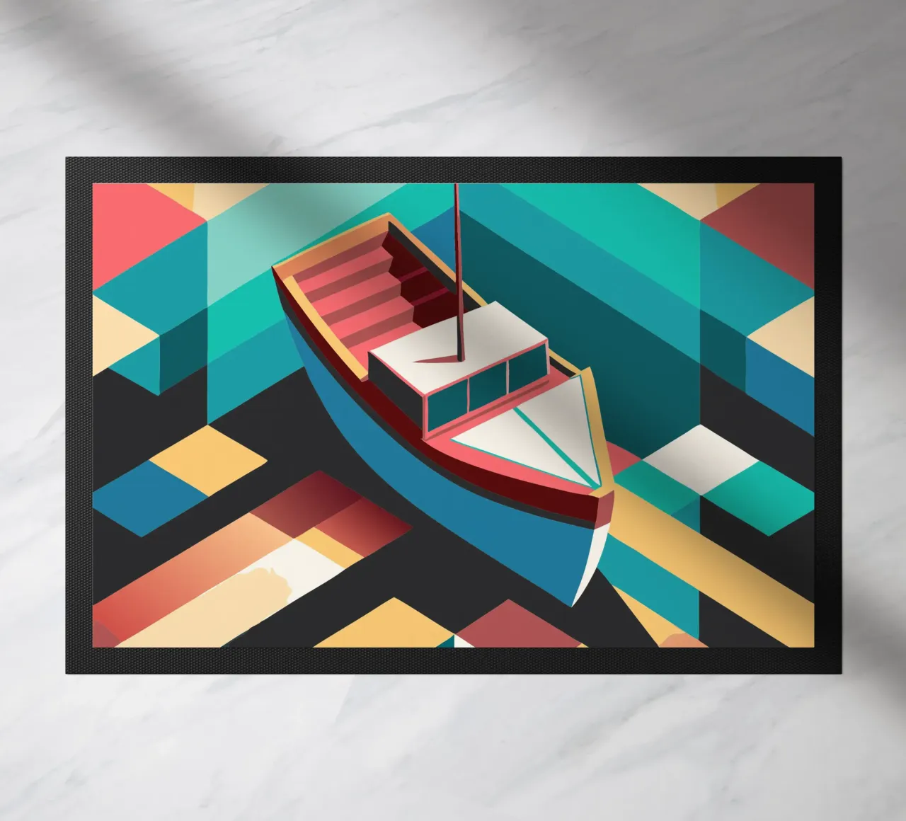 ship vector art doormat by Elfath