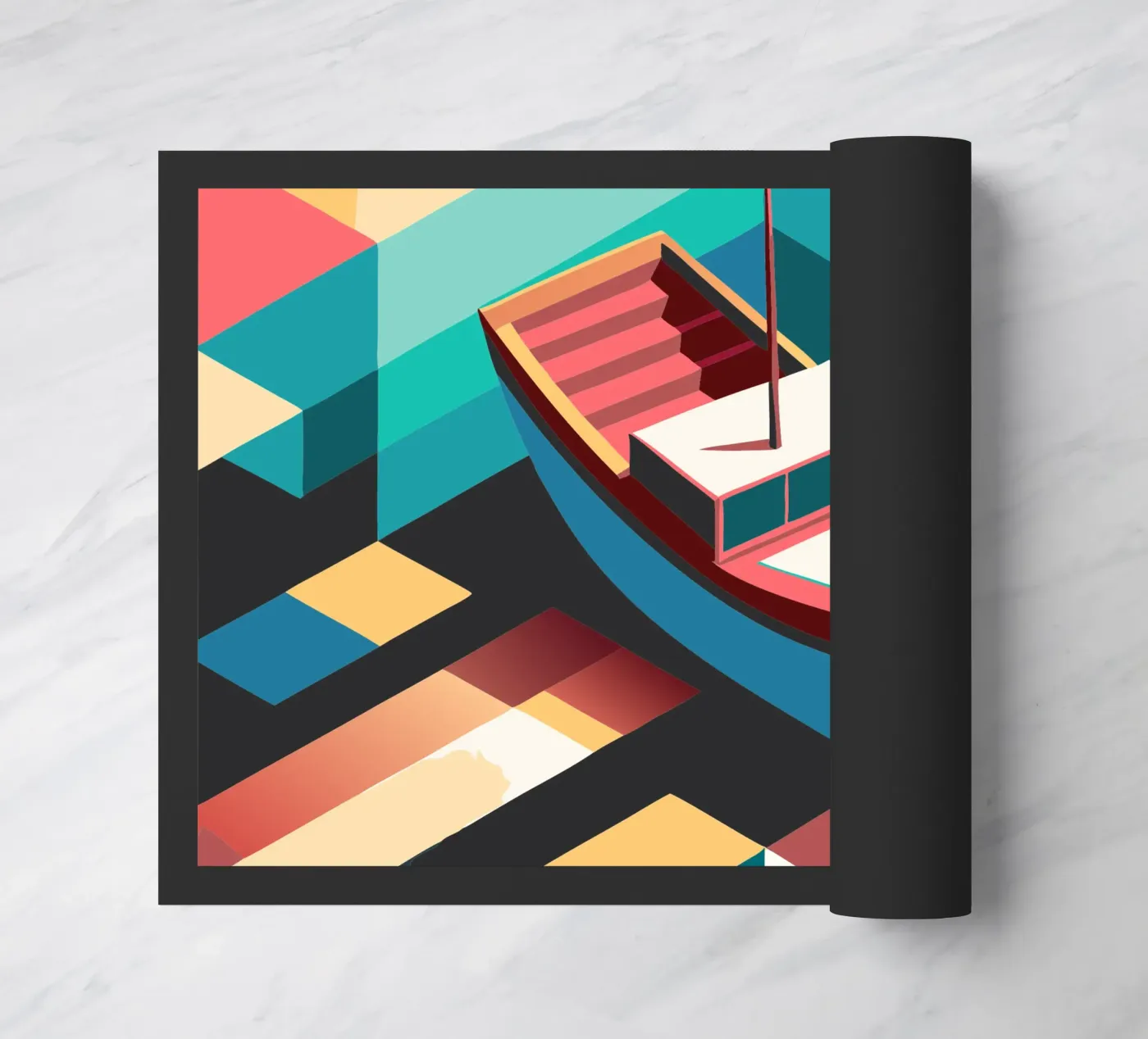 ship vector art doormat by Elfath