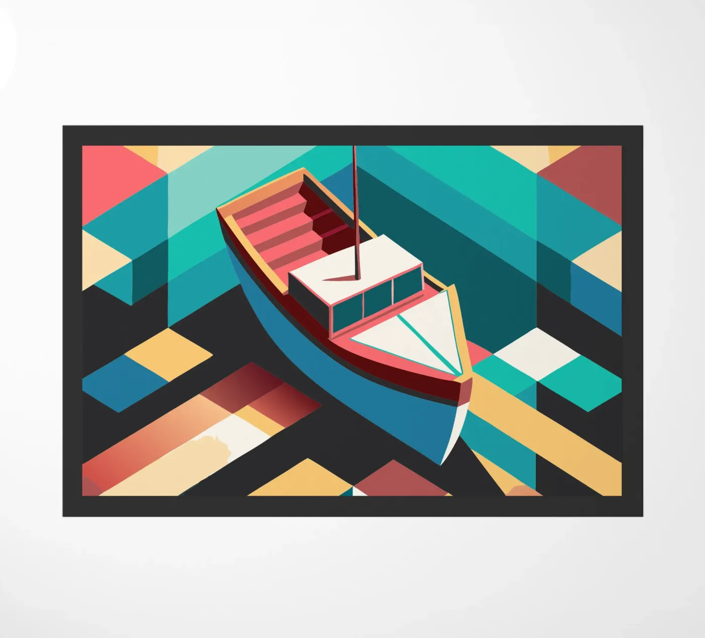 ship vector art doormat by Elfath