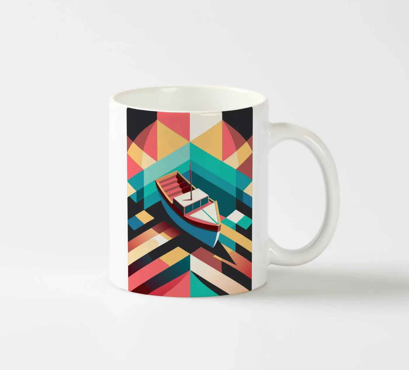 ship vector art ceramic mug by Elfath