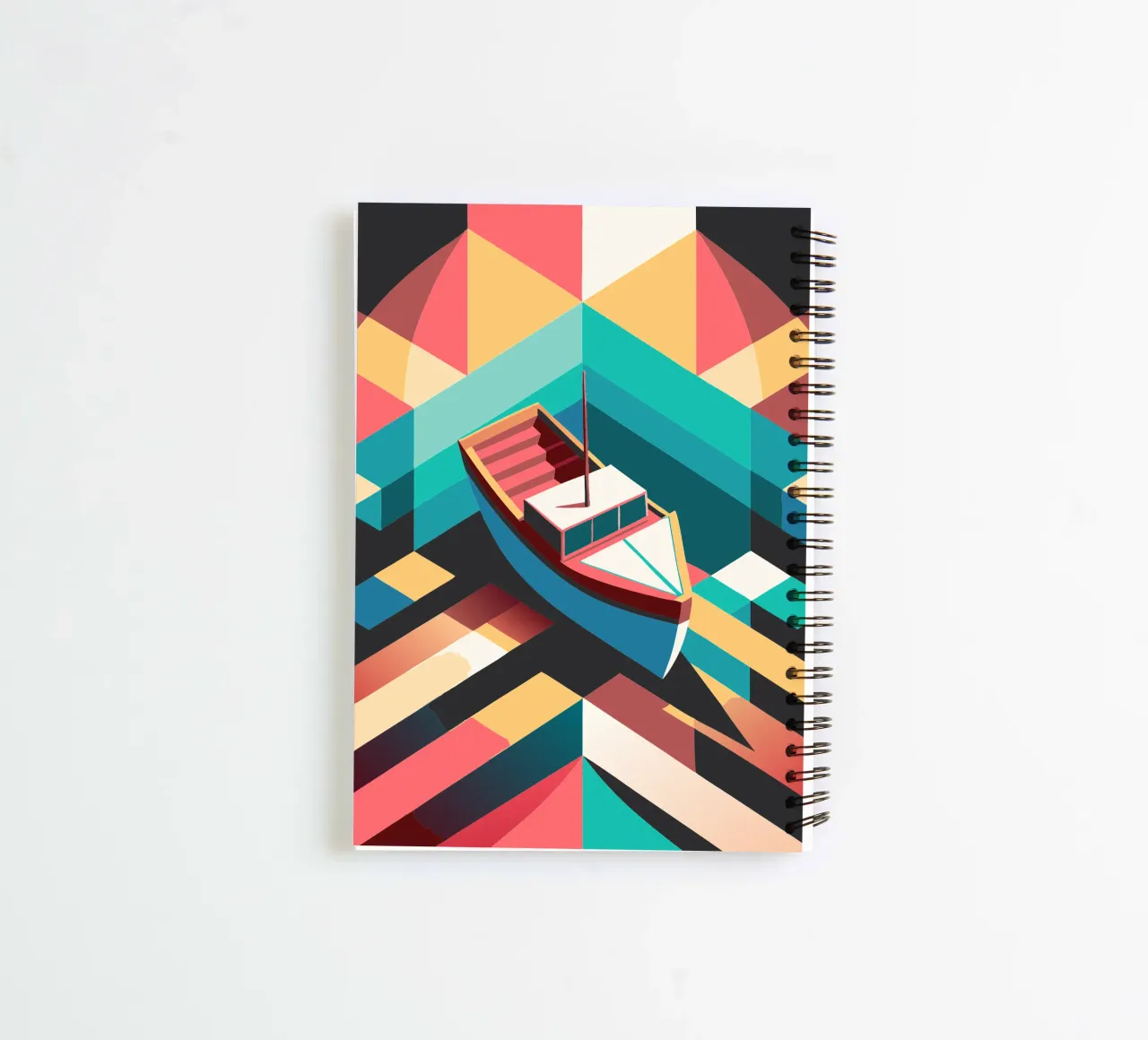 ship vector art spiral notebook by Elfath