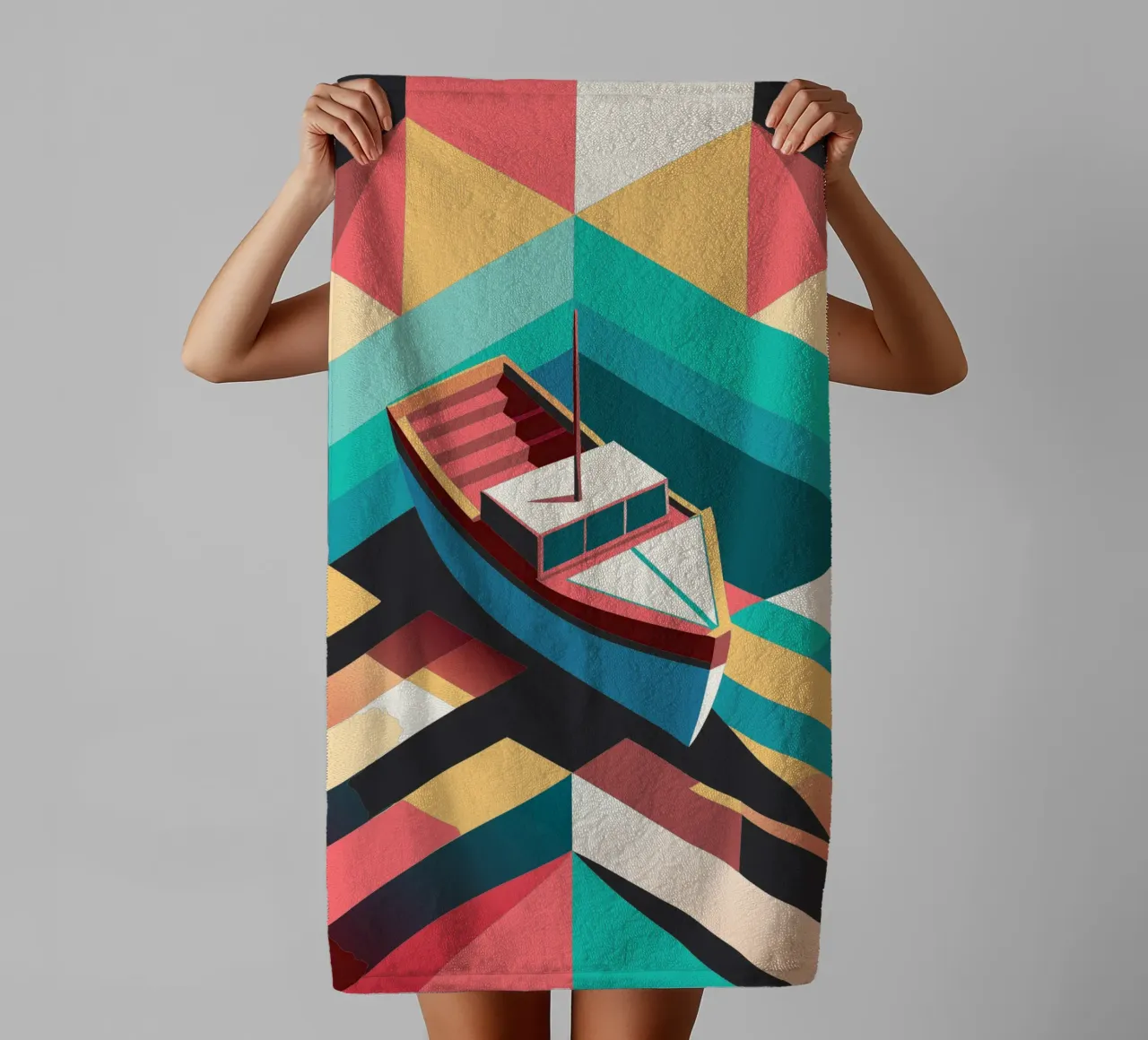 scheepsvector kunst badhanddoek van Elfath