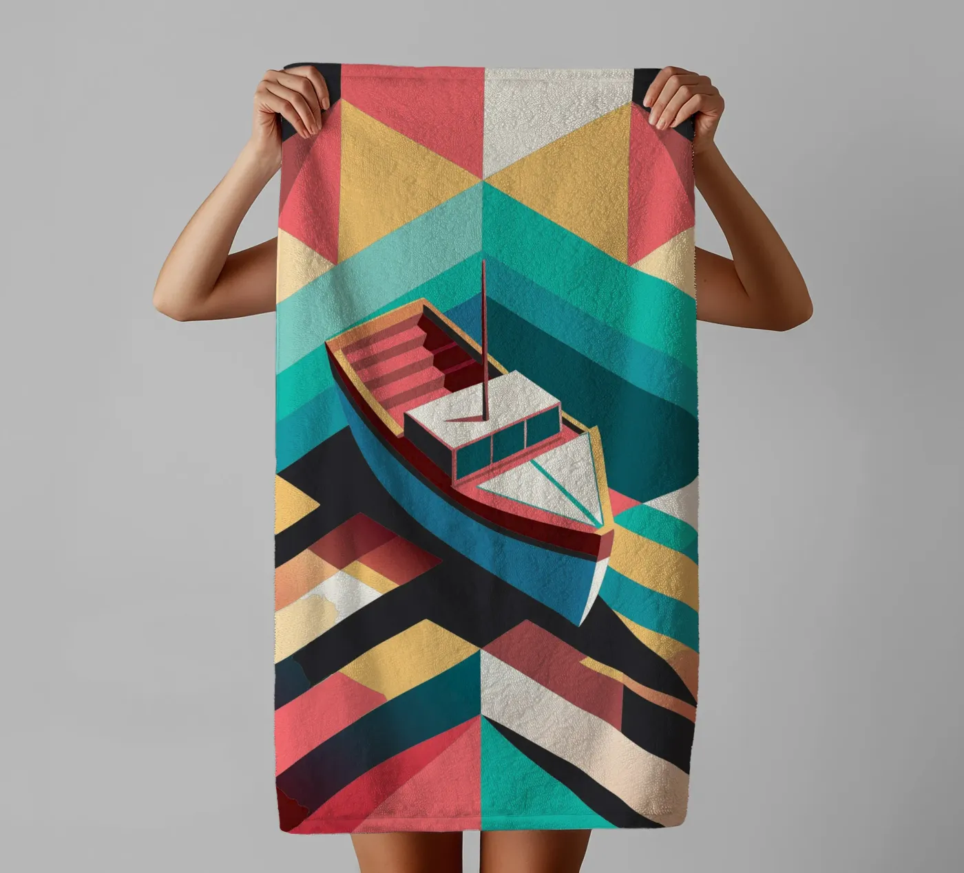 ship vector art Handtuch von Elfath