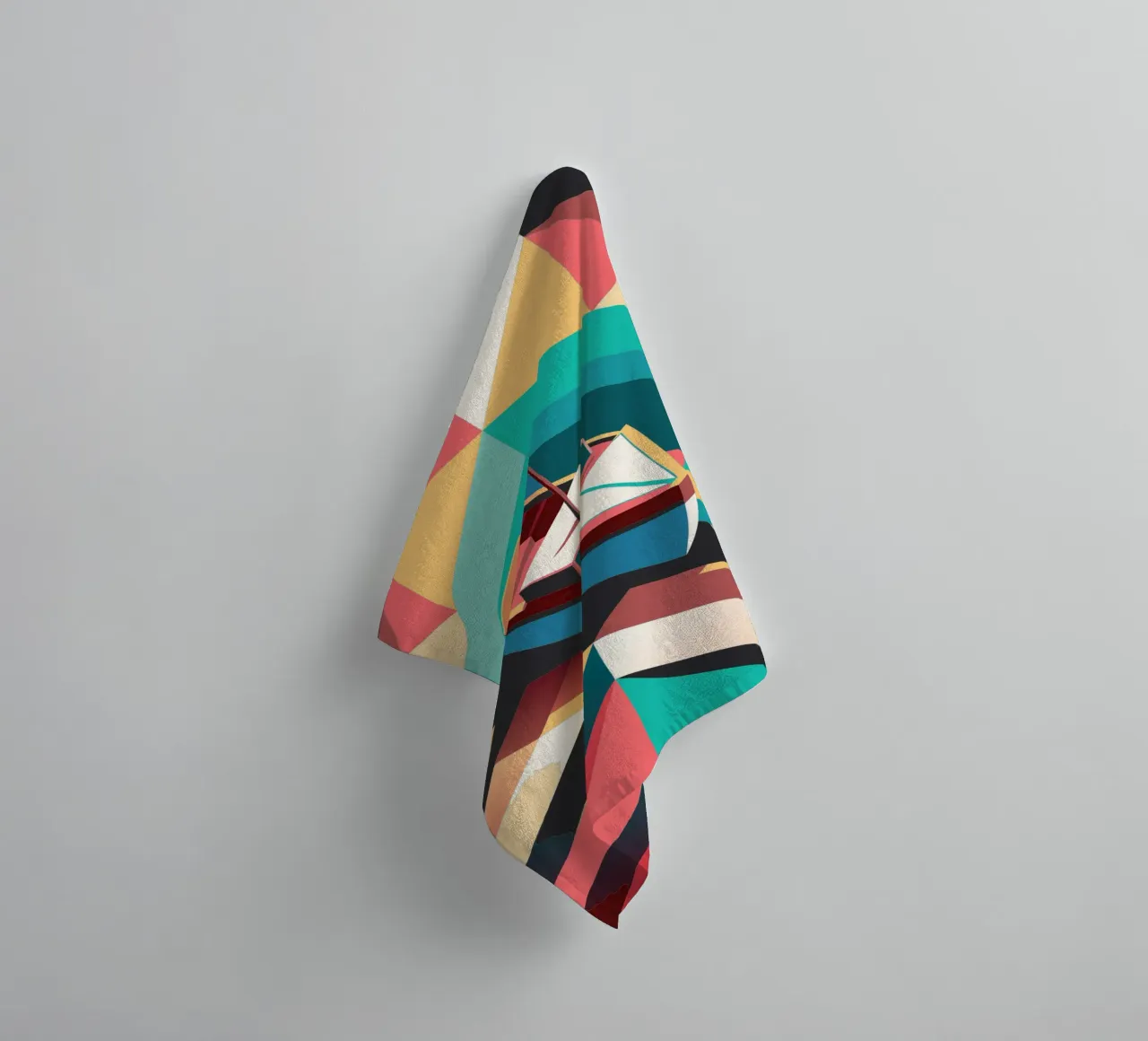 scheepsvector kunst badhanddoek van Elfath