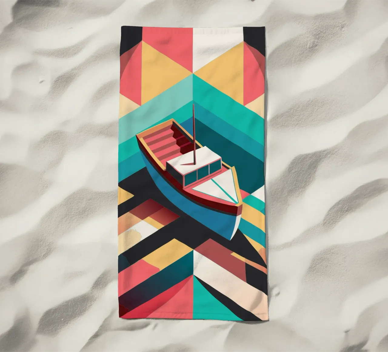 scheepsvector kunst strandhanddoek van Elfath