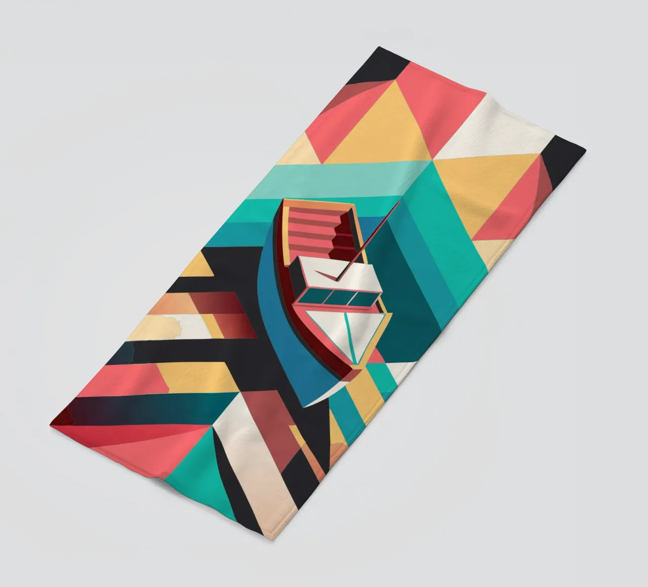 scheepsvector kunst strandhanddoek van Elfath