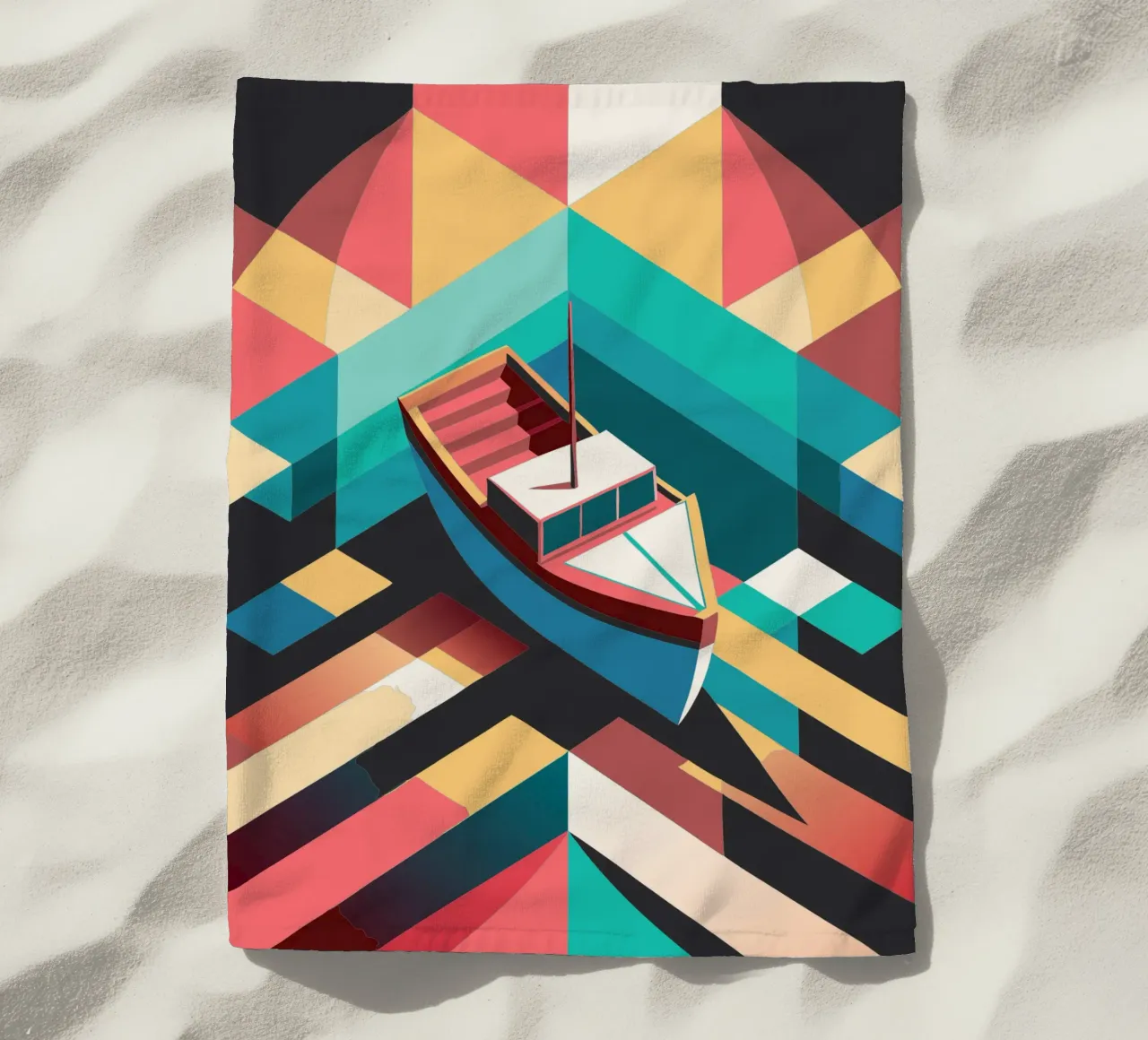 scheepsvector kunst strandhanddoek van Elfath