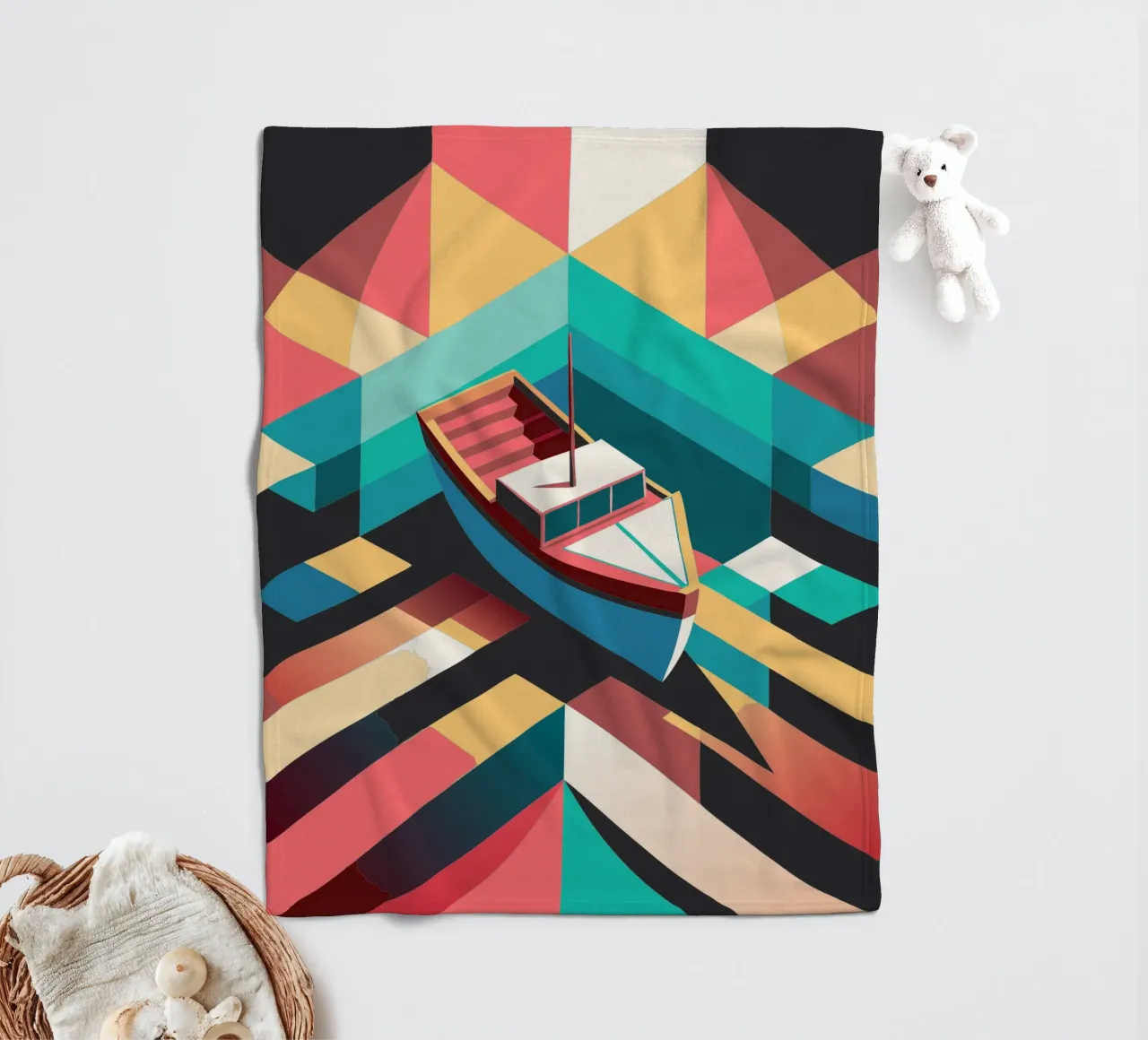 scheepsvector kunst fleecedeken van Elfath