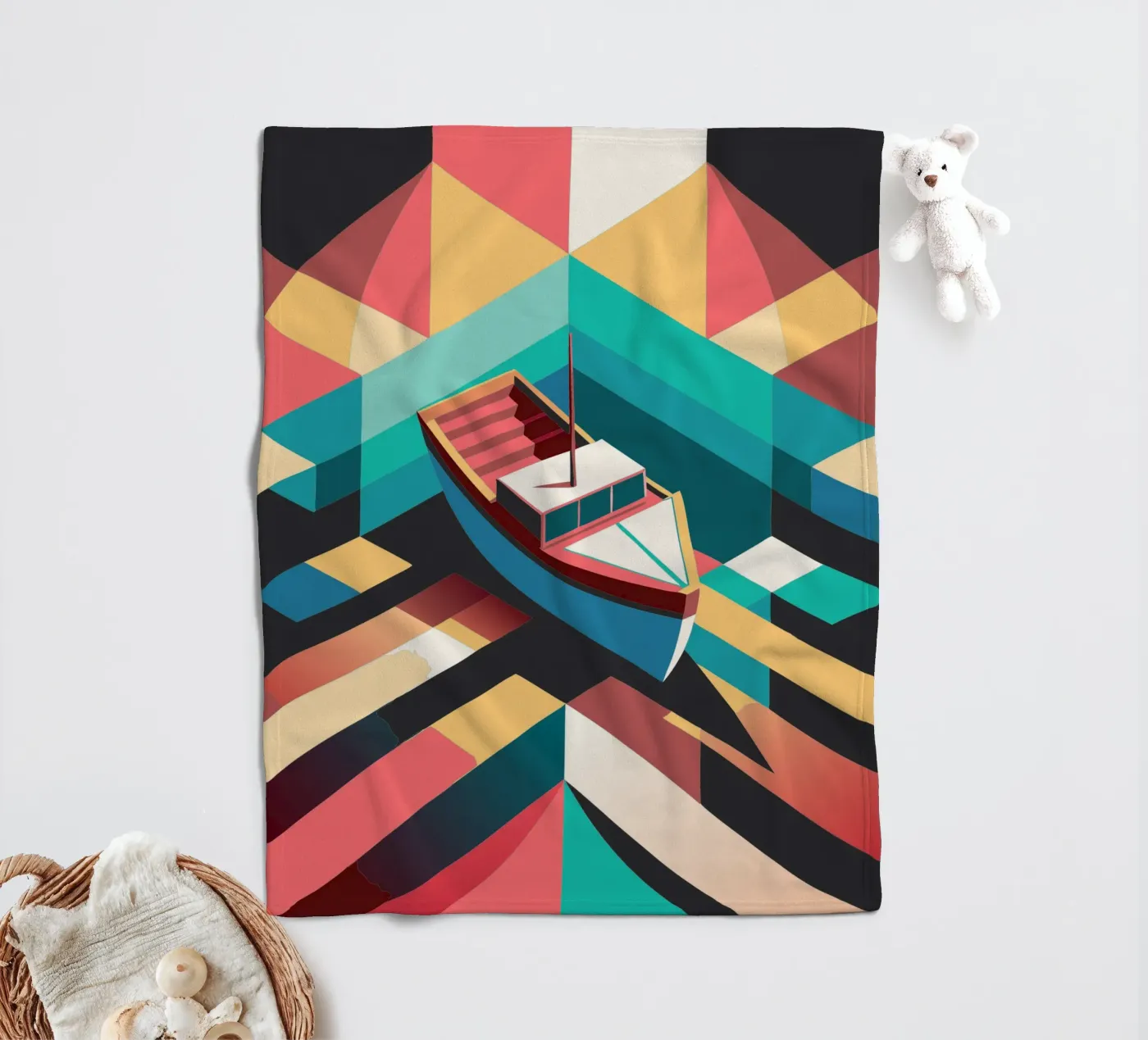 scheepsvector kunst fleecedeken van Elfath