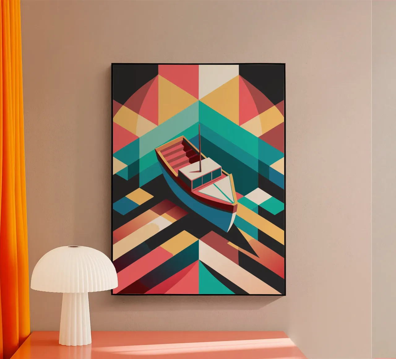 scheepsvector kunst acryl van Elfath