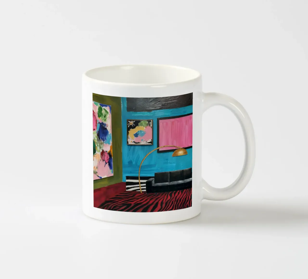 Salotto Azzurro Zebra tazza in ceramica da Opal Strokes