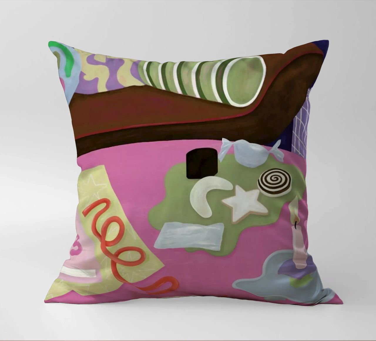 Happy Holidays decorative cushion by Frauke Schyroki