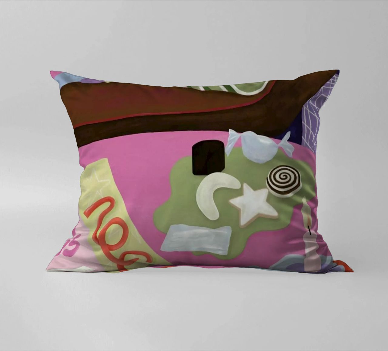 Happy Holidays decorative cushion by Frauke Schyroki
