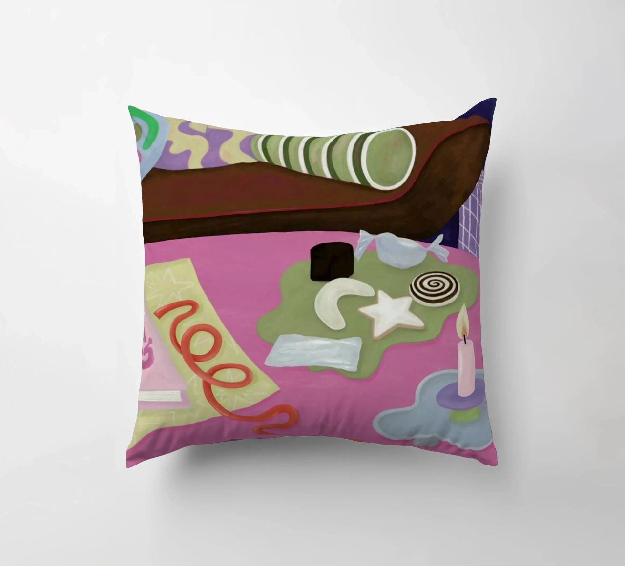 Happy Holidays decorative cushion by Frauke Schyroki