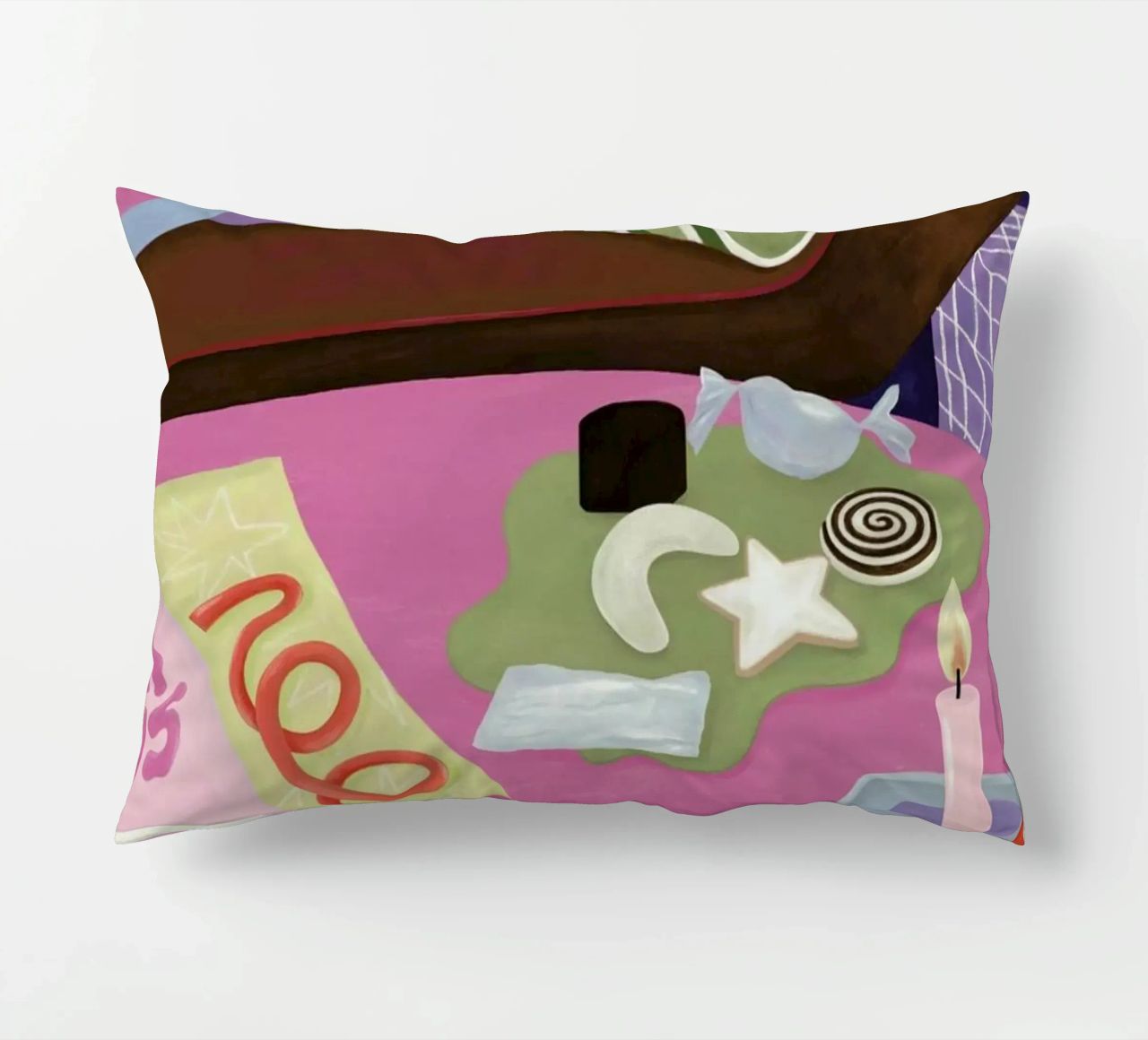 Happy Holidays decorative cushion by Frauke Schyroki
