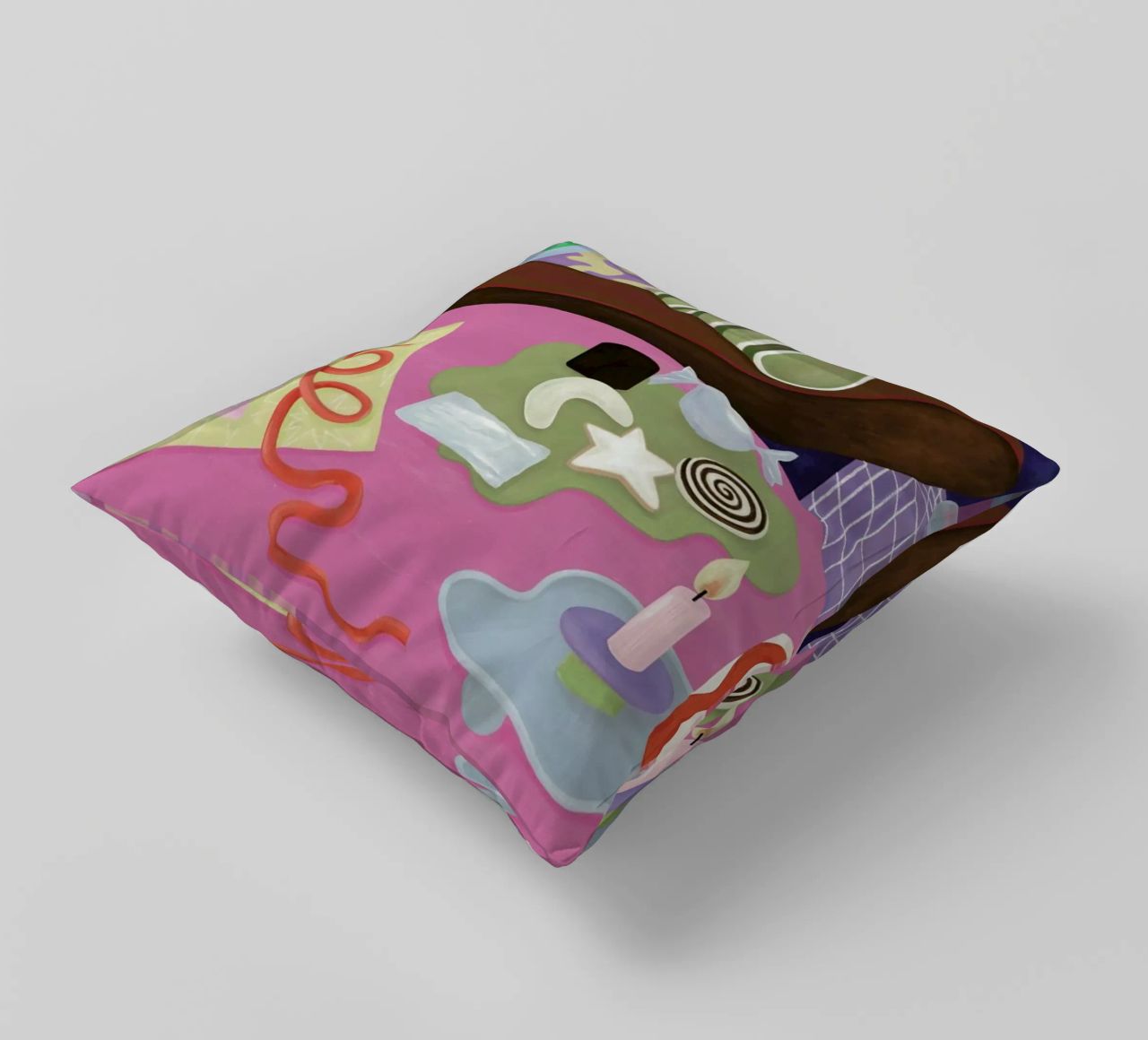 Happy Holidays decorative cushion by Frauke Schyroki