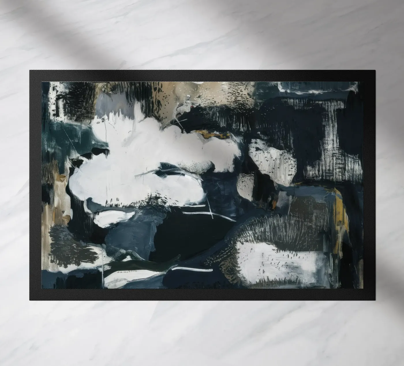 Houtskool steenstructuur deurmat van Dream Spectrum