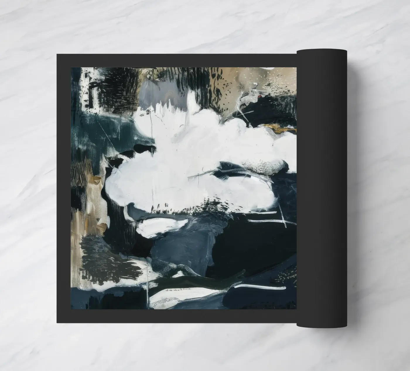 Houtskool steenstructuur deurmat van Dream Spectrum