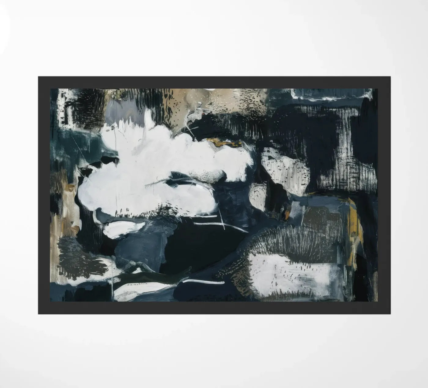 Houtskool steenstructuur deurmat van Dream Spectrum