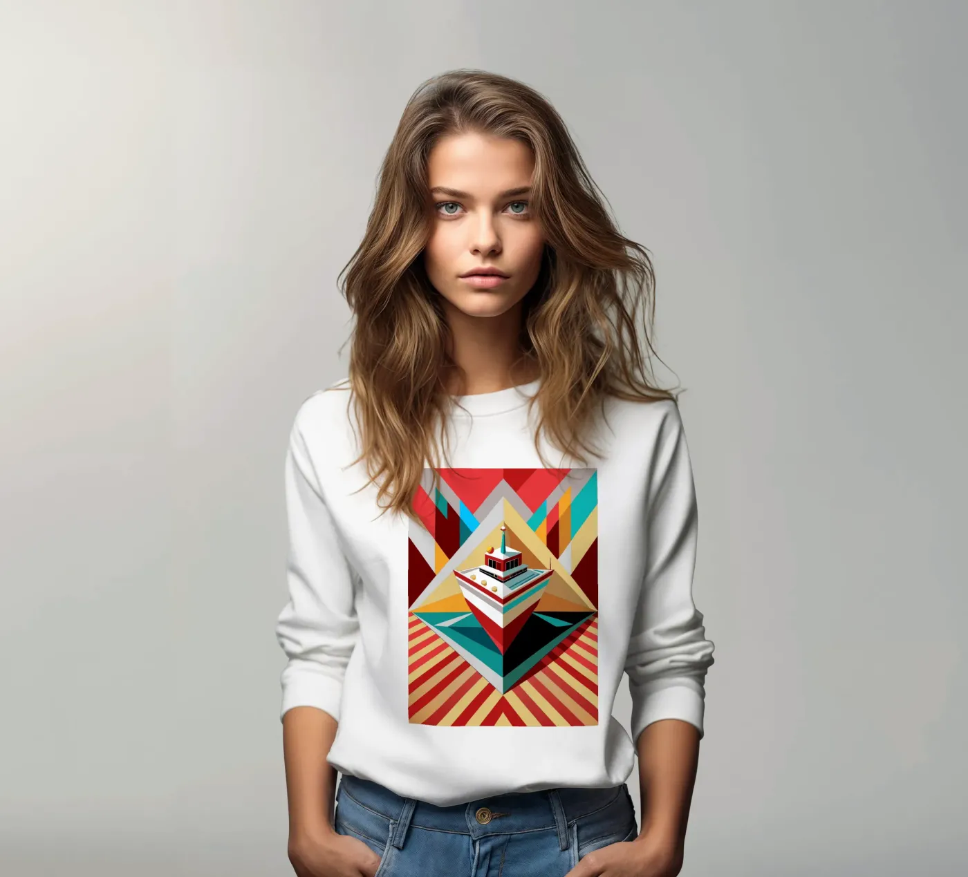 ship vector sweatshirt by Elfath