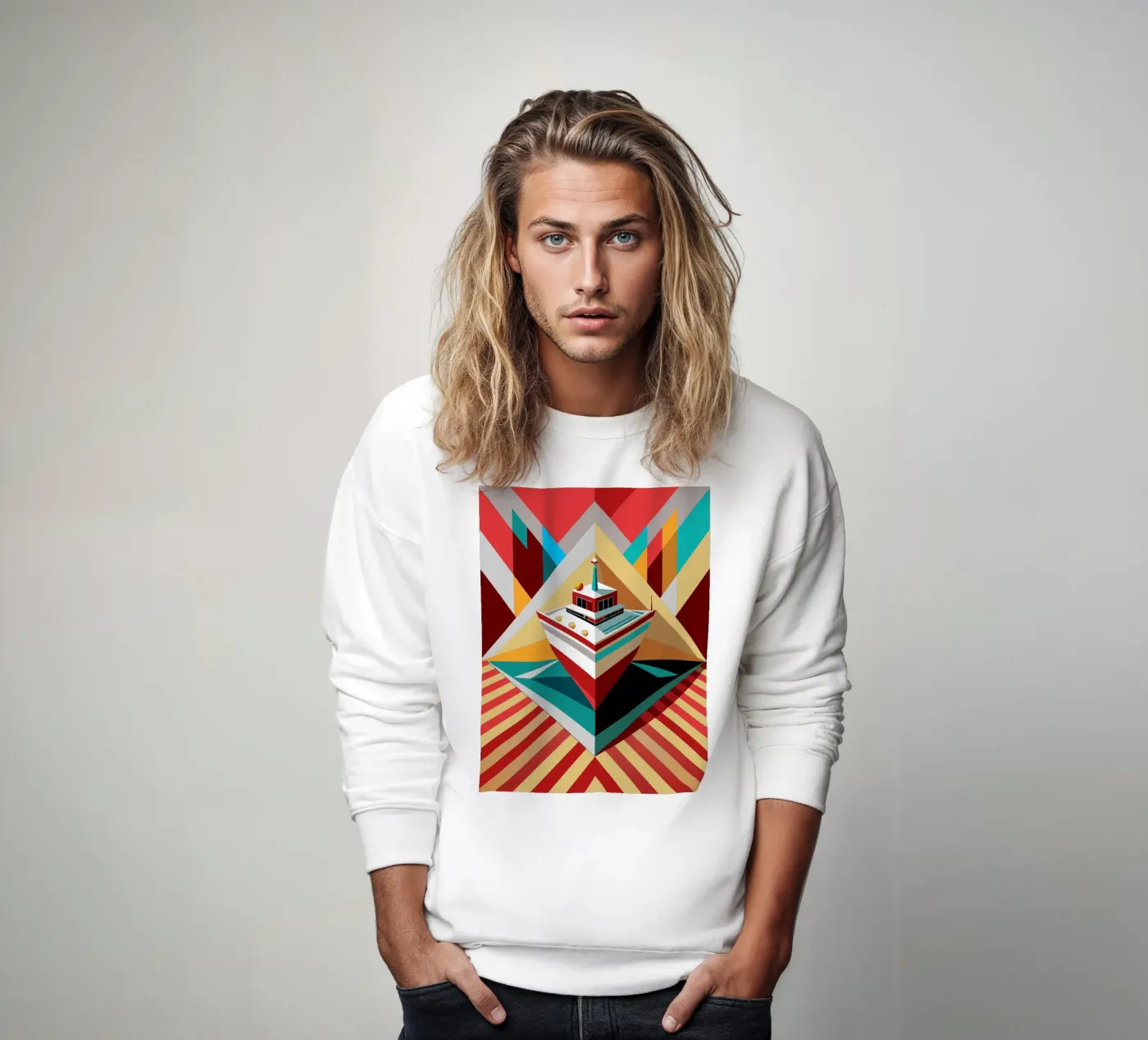 scheepsvector sweatshirt van Elfath