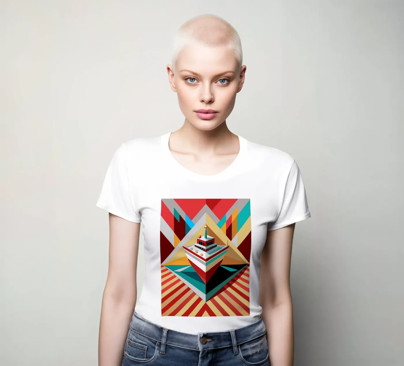 scheepsvector dames t-shirt getailleerd van Elfath