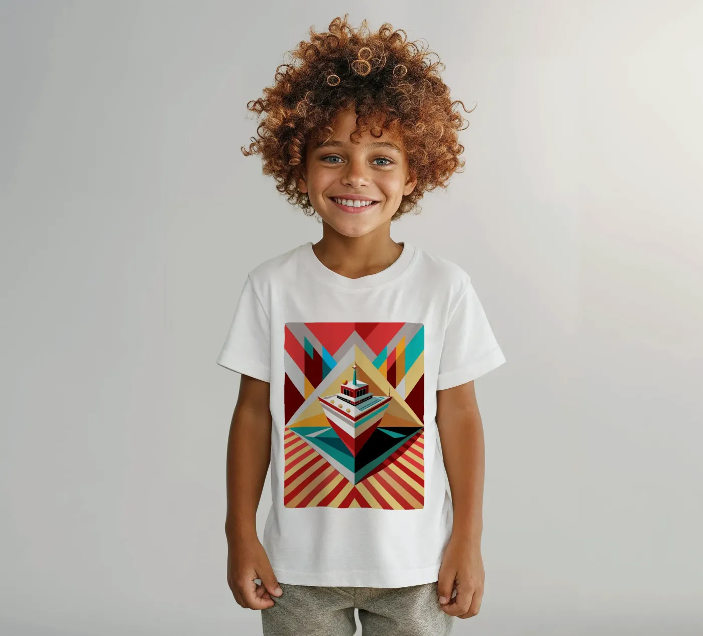 ship vector kids t-shirt by Elfath