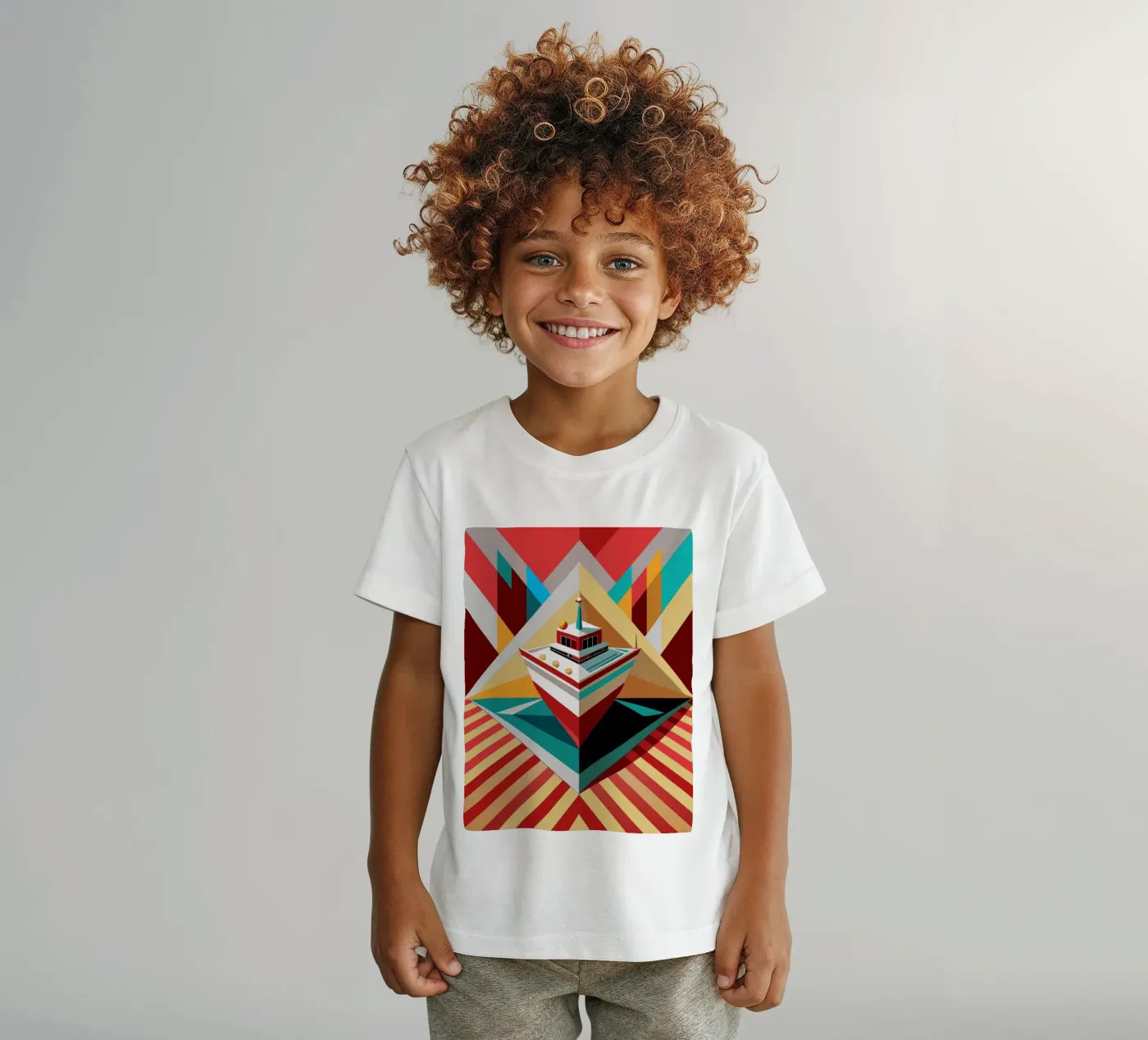 ship vector kids t-shirt by Elfath