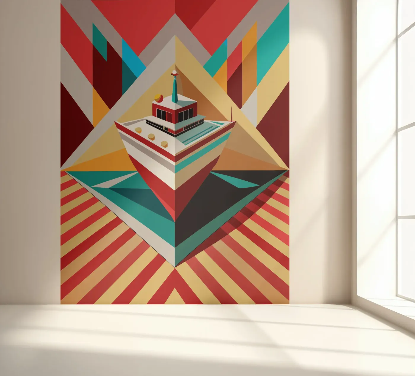 scheepsvector fotobehang van Elfath