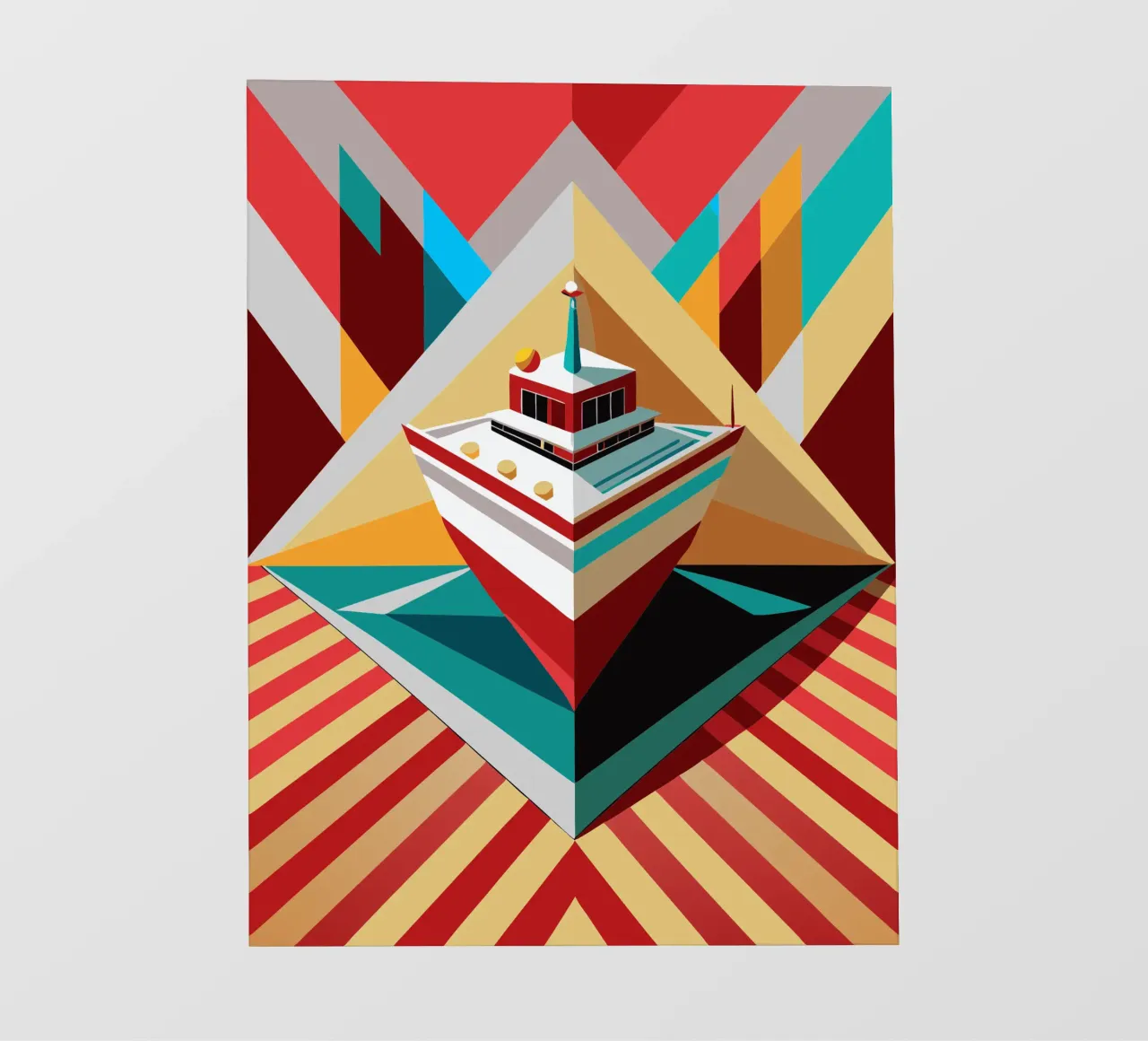 scheepsvector fotobehang van Elfath