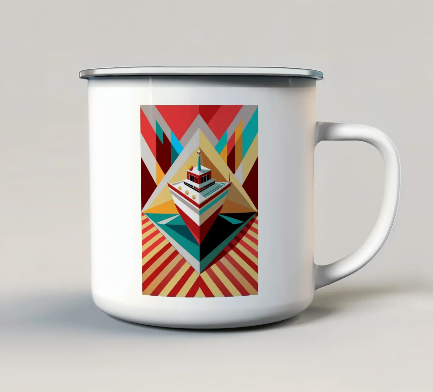 ship vector enamel mug by Elfath