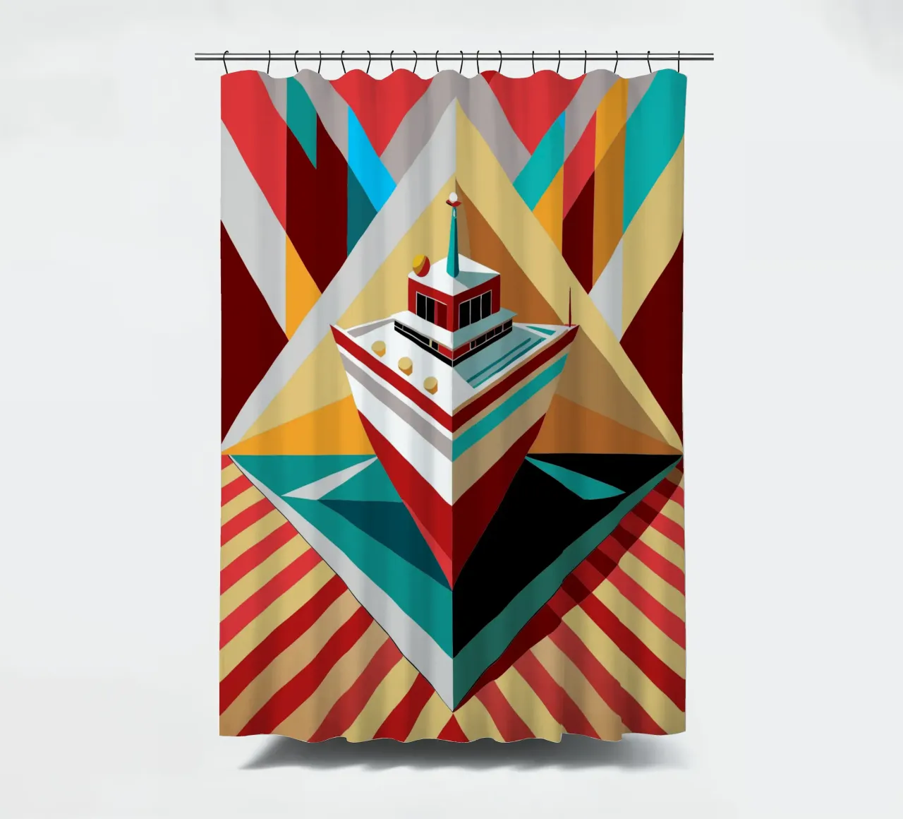 scheepsvector douchegordijn van Elfath