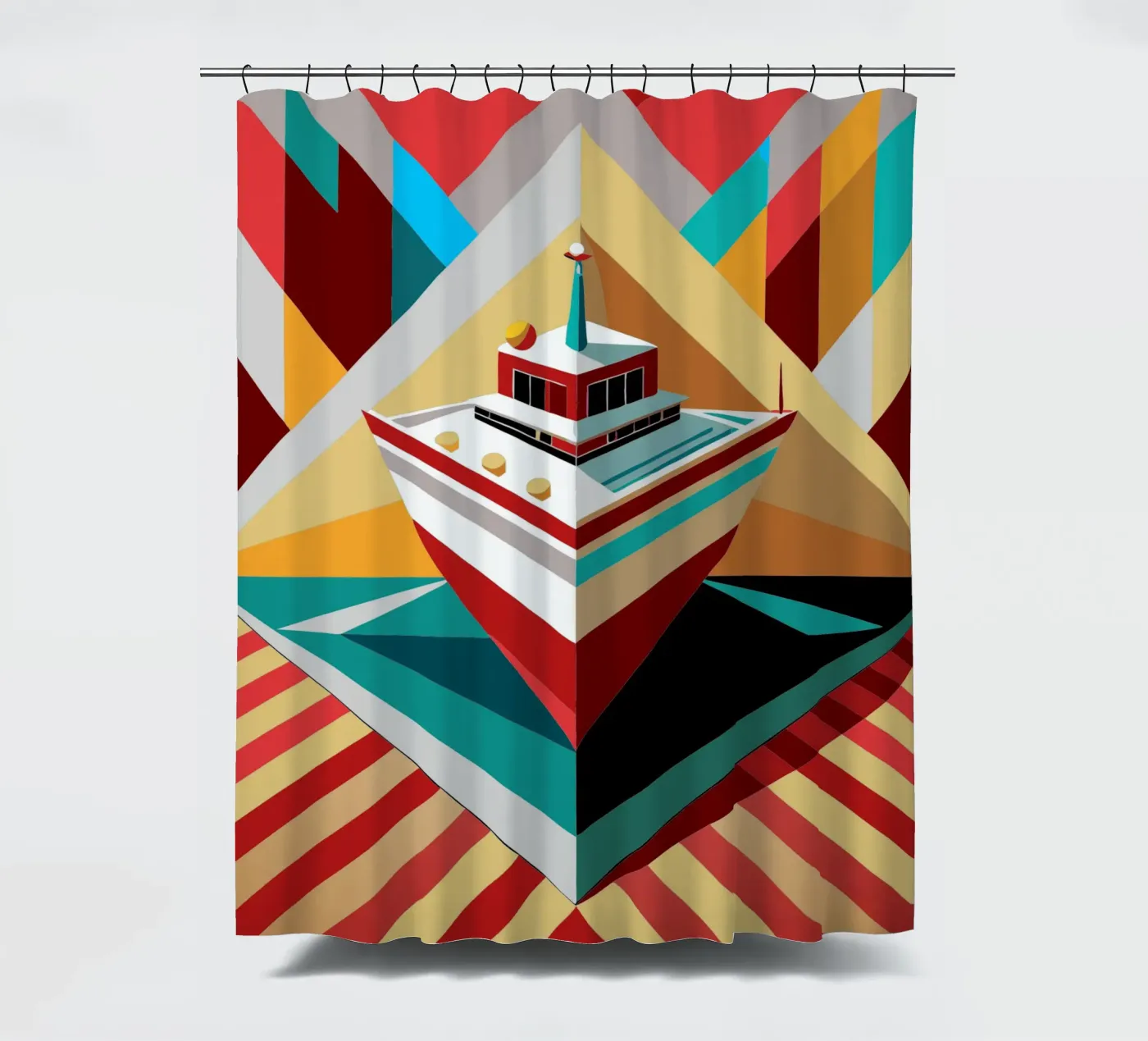 scheepsvector douchegordijn van Elfath