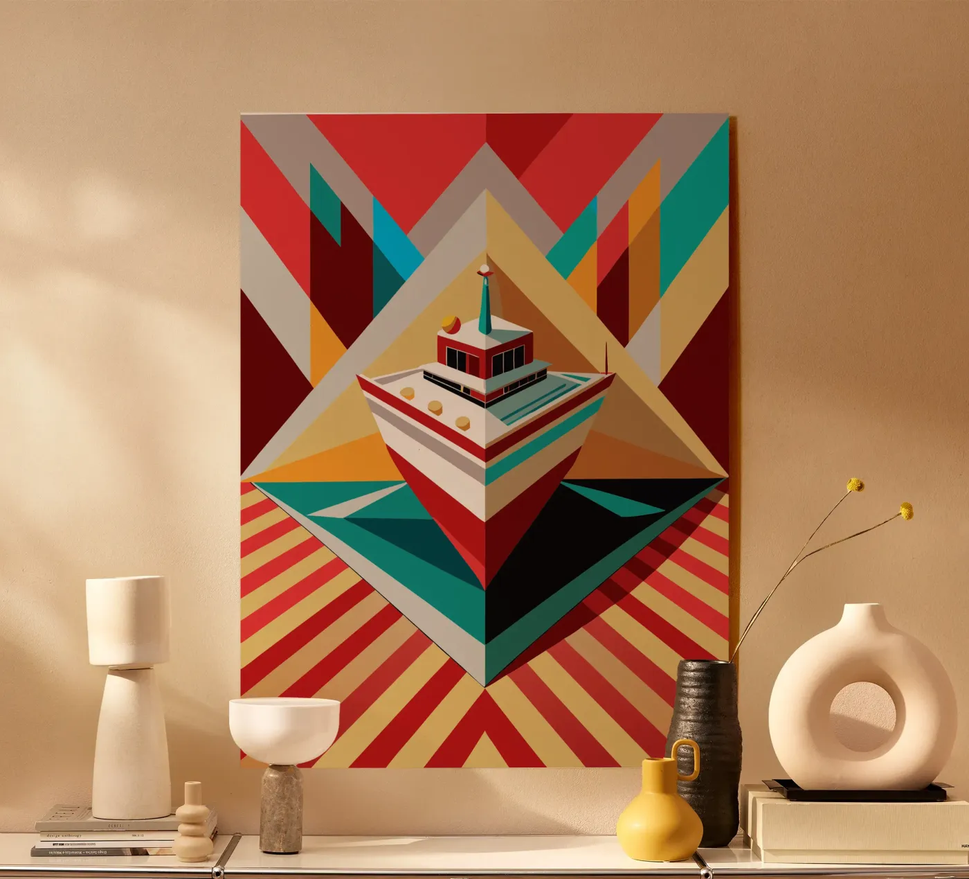 scheepsvector acryl van Elfath