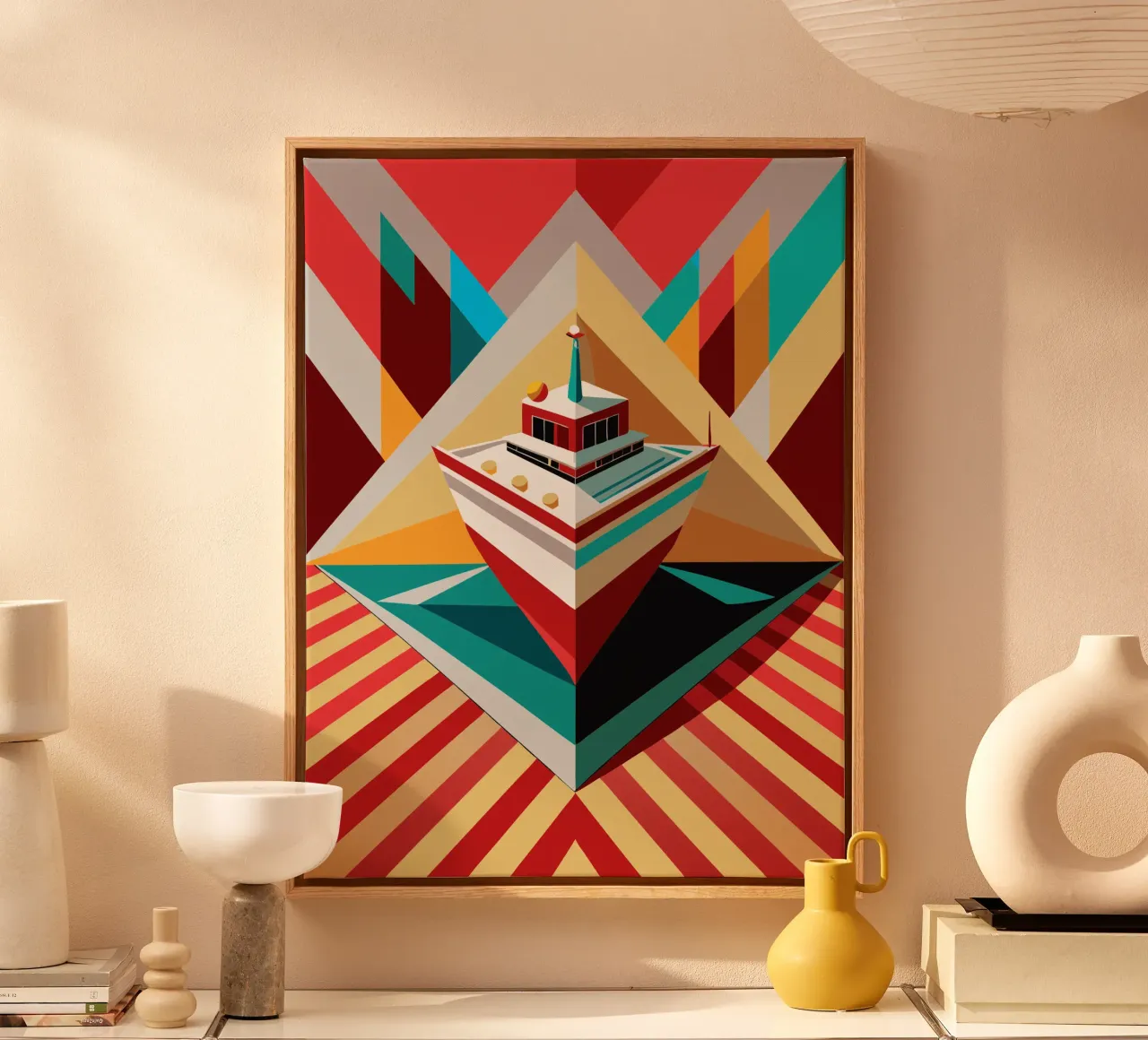 scheepsvector canvas met Baklijst van Elfath