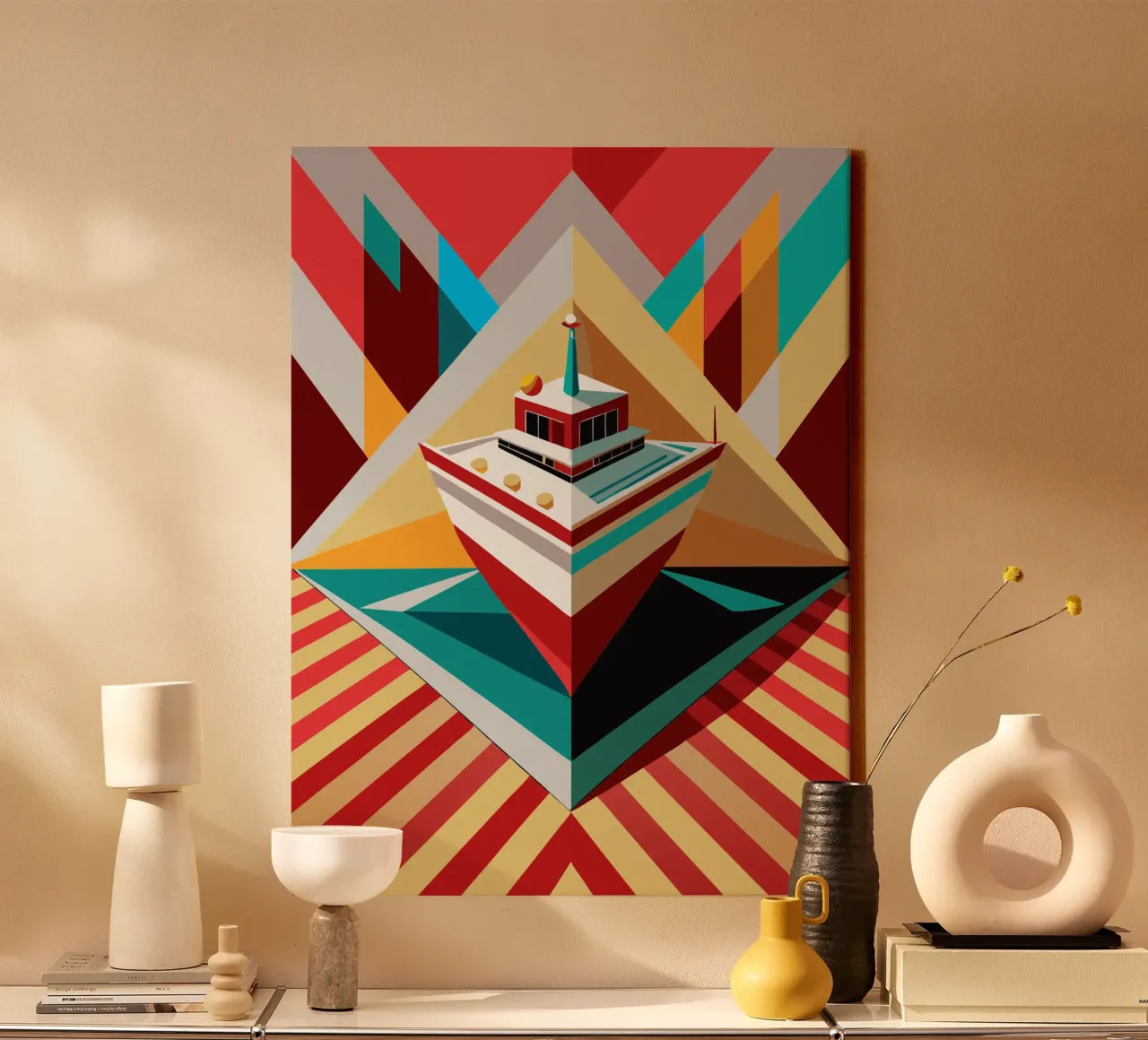scheepsvector canvas met Baklijst van Elfath
