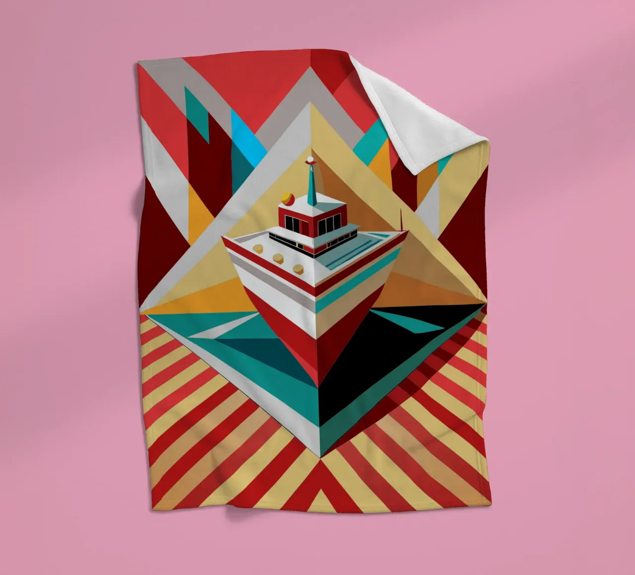 Schiffsvektor Fleecedecke von Elfath