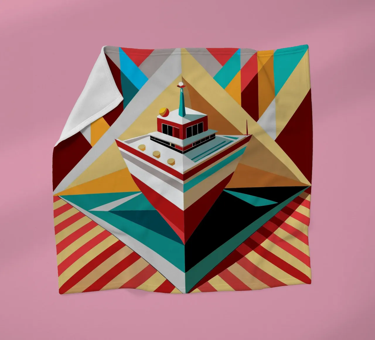 Schiffsvektor Fleecedecke von Elfath