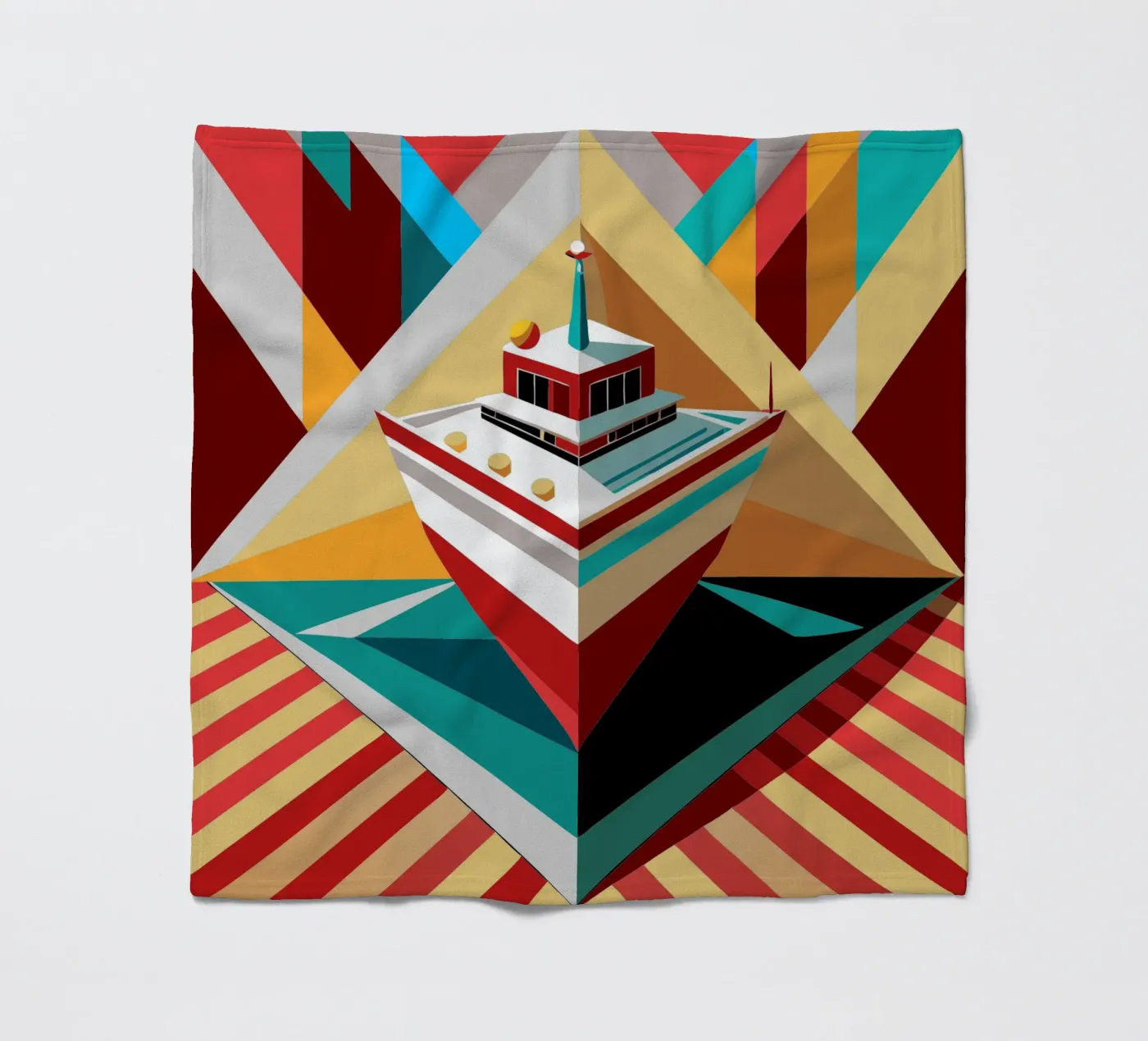 ship vector fleece blanket by Elfath