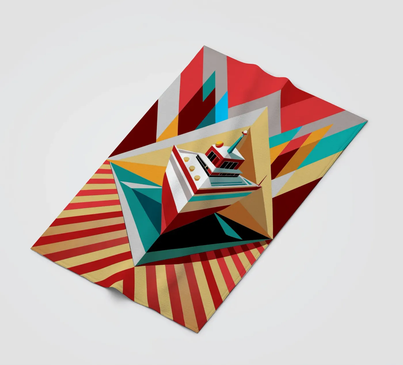 ship vector fleece blanket by Elfath