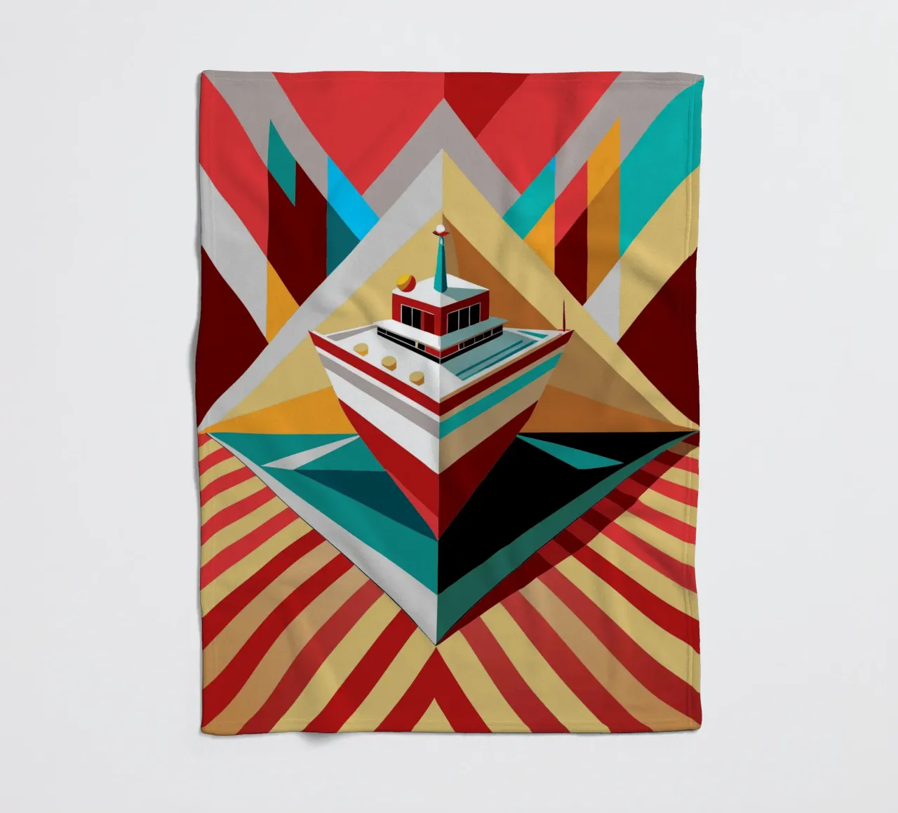 Schiffsvektor Fleecedecke von Elfath