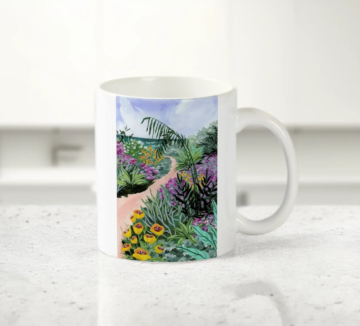Pacific Path 2 ceramic mug by Sarah Gesek