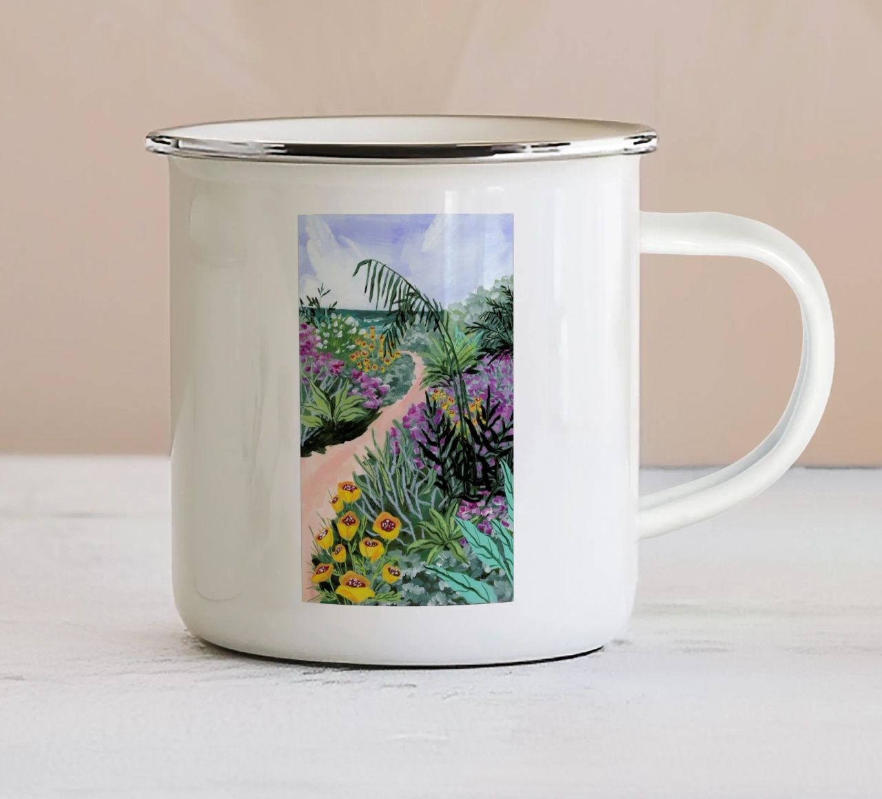 Pacific Path 2 tazza in smalto da Sarah Gesek