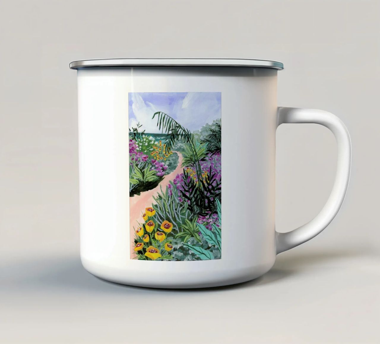 Pacific Path 2 tazza in smalto da Sarah Gesek
