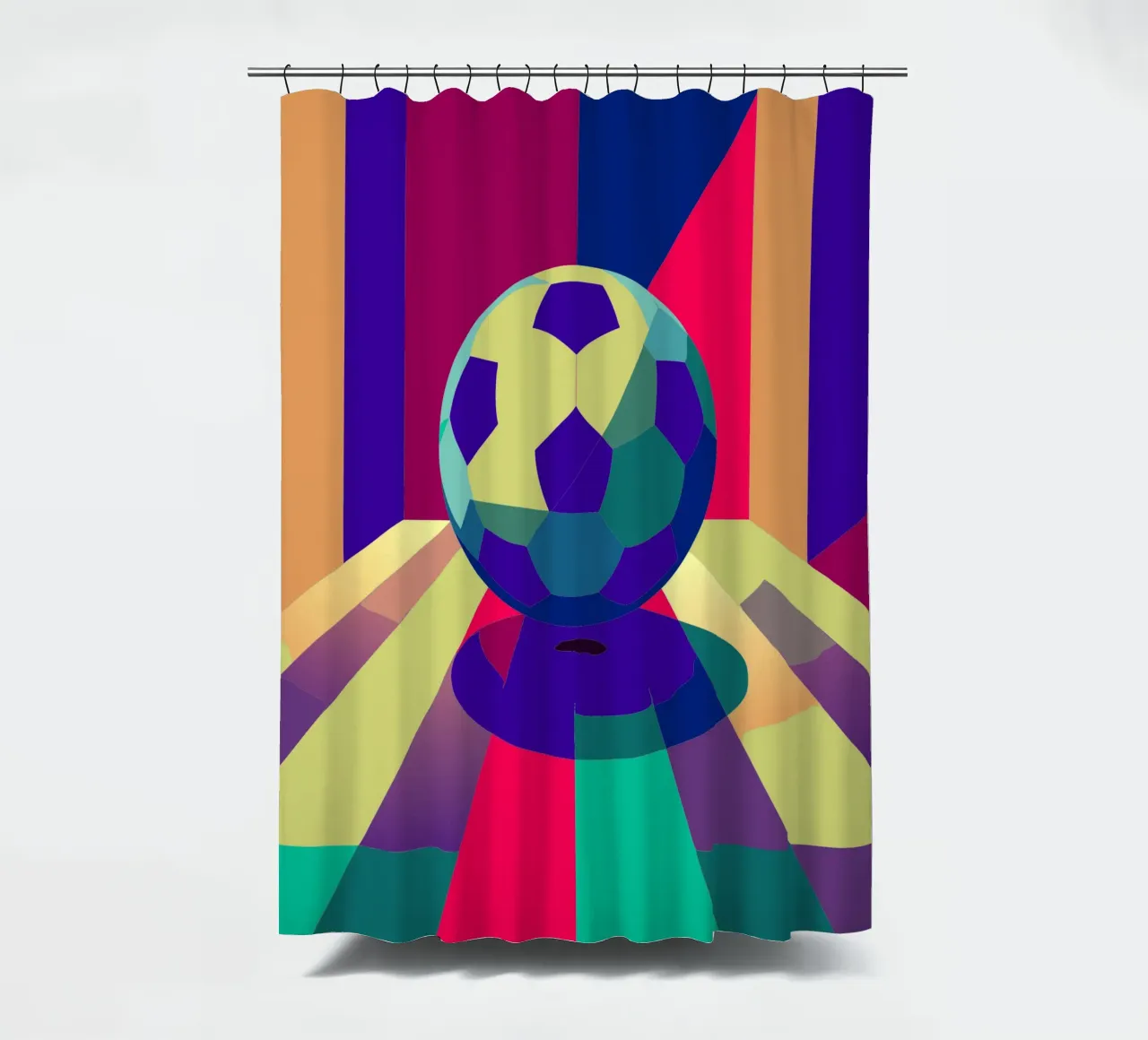 voetbal vector kunst douchegordijn van Elfath