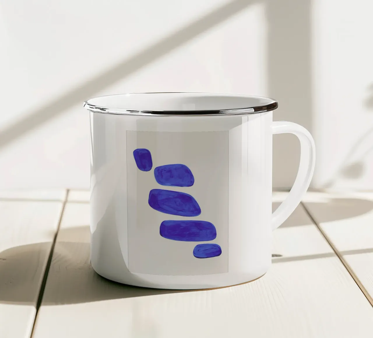 Ultramarine Pebbles tazza in smalto da EnShape