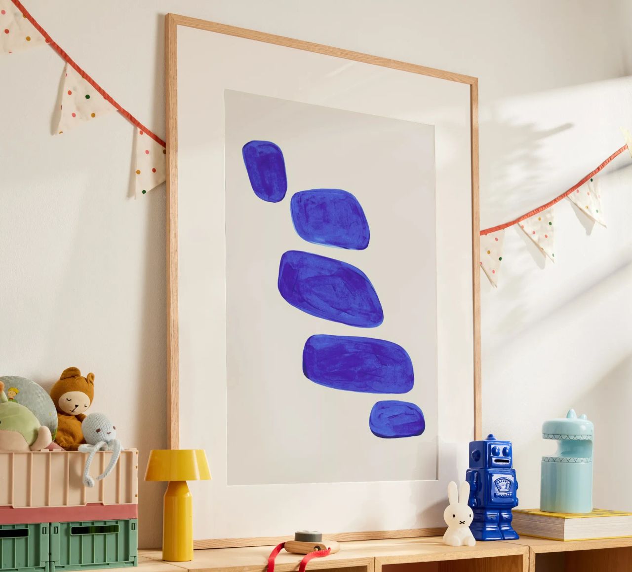 Ultramarine Pebbles poster van EnShape
